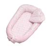 Rikidor Wellsoft Babafészek vízhatlan szivacsbetéttel - Rózsaszín szív mintás