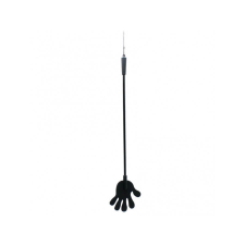 Rimba - szilikon lovaglópálca kezecskével - 40cm (fekete) korbács, paskoló