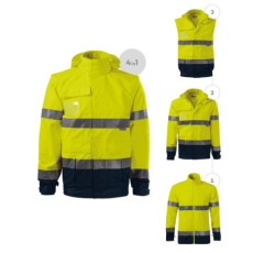 Rimeck ADL5V2 HV GUARD 4 az 1-ben jól láthatósági kabát (sárga, 4XL)