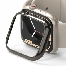 Ringke Bezel stílusos acél védőborítás Apple Watch 7 41 mm-es fényes grafit (AW7-41-11) tok okosóra kellék