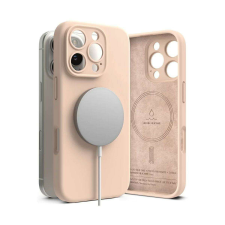 Ringke iPhone 16 Pro Max Silicone mágneses tok, Pink Sand tok és táska