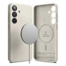 Ringke Silicone MagSafe-kompatibilis tok Samsung Galaxy S25 - bézs tok és táska