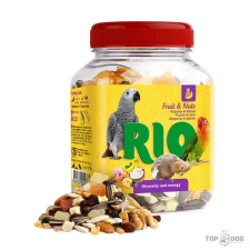 RIO Gyümölcs és Mag Mix Nagy és Óriáspapagájnak 160 g madárfelszerelés