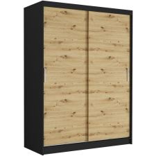  RIVANO III. Gardróbszekrény 150x200x60 - fekete, artisan bútor