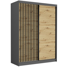  RIVANO VIII. Tolóajtós gardróbszekrény 150x200x60 - antracit bútor