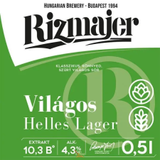 RIZMAJER VILÁGOS LÁGER 0,5 L (4,3 %) sör