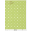  Rizspapír A4 - Pöttyös háttér - zöld