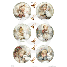  Rizspapír - angyalkák dekorációs kellék