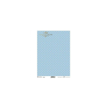  Rizspapír- antik világoskék alapon pöttyös dekorációs kellék