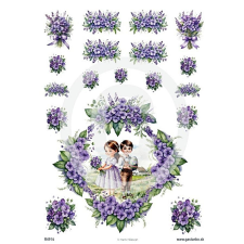  Rizspapir - árvácska-csokrok dekorációs kellék