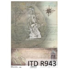  Rizspapír - hajó dekorációs kellék