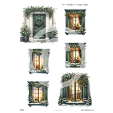  Rizspapír - karácsonyi ablakok, ajtók dekorációs kellék