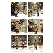  Rizspapír - kisfiú csillagokkal dekorációs kellék