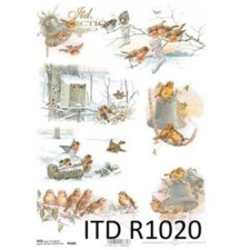  Rizspapír - madarak dekorációs kellék