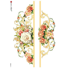  Rizspapír - rózsák dekorációs kellék