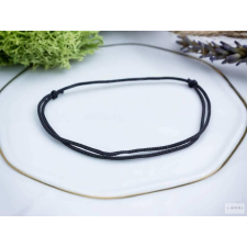 RM Szerencsehozó fekete microcord karkötő karkötő