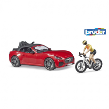 Roadster biciklivel és kerékpárossal (03485) autópálya és játékautó