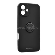 ROAR AMBER szilikon telefonvédő (tartógyűrű, mágneses, kameravédő) FEKETE (GP-159996) tok és táska