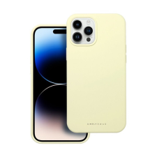 ROAR Apple iPhone 12 Pro Max prémium szilikon tok velúr béléssel, világossárga (5903396250279) tok és táska