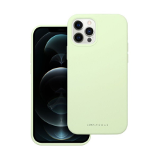 ROAR Apple iPhone 12 Pro prémium szilikon tok velúr béléssel, világoszöld tok és táska