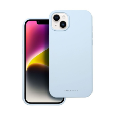 ROAR Apple iPhone 14 Plus prémium szilikon tok velúr béléssel, világoskék tok és táska