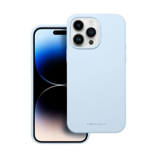 ROAR Apple iPhone 14 Pro Max prémium szilikon tok velúr béléssel, világoskék tok és táska