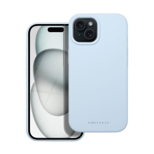 ROAR Apple iPhone 15 prémium szilikon tok velúr béléssel, világoskék tok és táska