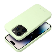 ROAR Apple iPhone 16 prémium szilikon tok velúr béléssel, világoszöld tok és táska
