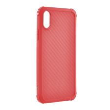 ROAR Carbon Armor Apple iPhone XS Max Ütésálló Tok - Piros karbon mintás tok és táska