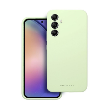 ROAR Samsung Galaxy A54 5G prémium szilikon tok velúr béléssel, világoszöld tok és táska