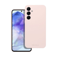 ROAR Samsung Galaxy A55 5G prémium szilikon tok velúr béléssel, világos rózsaszín tok és táska