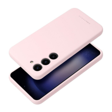 ROAR Samsung Galaxy S23 5G prémium szilikon tok velúr béléssel, világos rózsaszín tok és táska