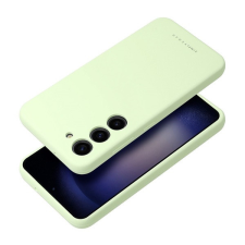 ROAR Samsung Galaxy S24 Ultra 5G prémium szilikon tok velúr béléssel, világoszöld tok és táska