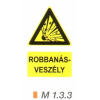  Robbanásveszélyes anyag m 1.3.3
