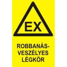  Robbanásveszélyes légkör! információs tábla, állvány