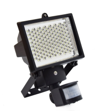 Robi 120 LED napelemes kültéri reflektor mozgásérzékelővel, hideg fehér fénnyel kültéri világítás