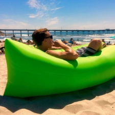 Robi Lazy Bag levegővel tölthető matrac és kanapé, zöld strandjáték