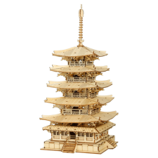 Robotime 3D Fa puzzle Öt emeletes pagoda puzzle, kirakós