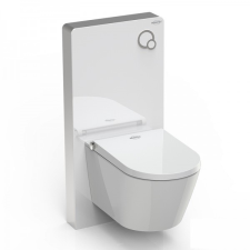 Rocaw Komplett WC és bidé prémium WC tartállyal fehér színben üveg borítással luxus kivitel fürdőkellék