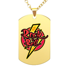 Rock and Roll (2) medál lánccal, választható több formában és színben nyaklánc