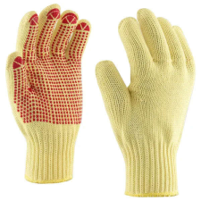 Rock Safety MAMMOTH-4T-DOT Négyszálas kötött Kevlar® kesztyű, PVC pontozással védőkesztyű