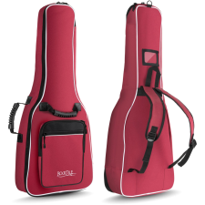 Rocktile 1/2 Klasszikus Gitár Gig Bag Párnázott + Hátizsák Pántok Borvörös basszusgitár kiegészítő