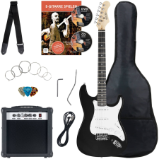 Rocktile Banger'S Pack Elektromos Gitár Szett 7 Darabos Fekete gitár és basszusgitár