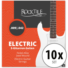 Rocktile Húrok Elektromos Gitárhoz Super Light 10-Es Csomagban basszusgitár kiegészítő
