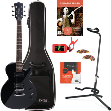 Rocktile Lp-100 E-Gitár  Fekete Szett Gig Táska + Húrok + Állvány + Hangoló + Pengetők gitár és basszusgitár