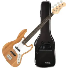 Rocktile Pro Jb-30Pr Ashwood elektromos basszusgitár Natural Szett Incl. gig bag gitár és basszusgitár