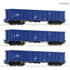 Roco Nyitott teherkocsi készlet, Eanos, PKP Cargo VI 3 db-os - 6600100 H0 1:87 méretarány