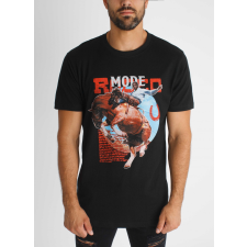  Rodeo Mode Tee - mintás fekete póló - Méret: S férfi póló
