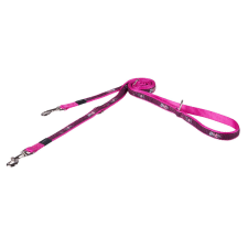 ROGZ FANCY DRESS Multi-póráz L 1,8 m Rózsaszín csontmintás nyakörv, póráz, hám kutyáknak