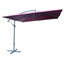 Rojaplast 8080 függő napernyő, hajtókarral - bordó - 270 x 270 cm kerti bútor